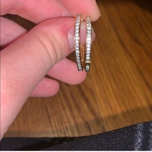 Gold diamond earrings